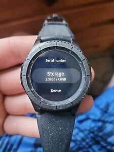 Samsung Gear S3 Frontier 46 mm Steel Case with Black Silicone Band Smart Watch -