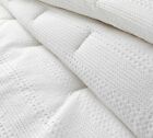 New ListingPottery Barn Honeycomb Waffle Weave Textured King Comforter ~ White