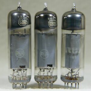 Matched Trio (3) RCA EL84/6BQ5 Disc Getter Made in USA