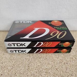 New Listing2 TDK D90 High Output Audio Blank Cassette Tape - Brand New Sealed