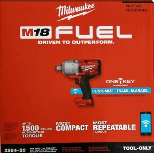 M18 Milwaukee Impact Wrench 3/4in 18V 2864-20, ONE-KEY Cordless Ring (Tool-Only)