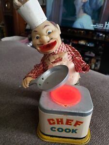 1950 Chef Cook Battery Operated Toy ,WORKS Yonezawa