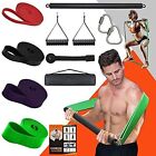 Portable Home Gym Resistance Bar Set with 4 Resistance Levels, 300LBS Heavy L...