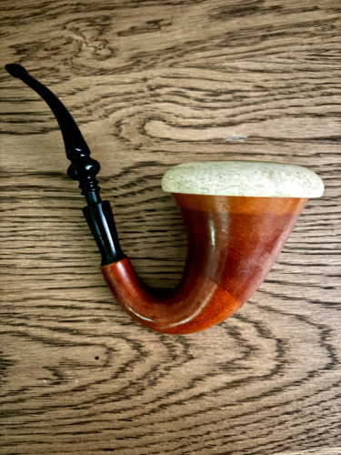 Vintage Calabash GOURD Tobacco Pipe Sherlock Holmes Meerschaum Bowl