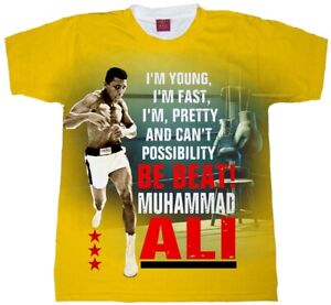 MUHAMMAD ALI I'M YOUNG, I'M FAST SUBLIMATION TEE CASSIUS CLAY SHIRT, JOE FRAZIER