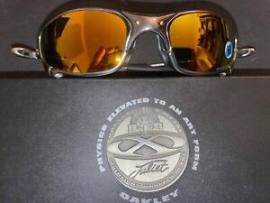Oakley X METAL JULIET Polished Finish Glasses - Fire Polarized Lenses - NIB