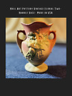 Vintage Hull Art Floral Pottery Two Handle Vase Matte Pink