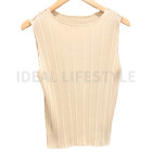UNIQLO Pleated Sleeveless T-Shirt S-3XL 4Colors Boat-Neck Women 467047 NWT