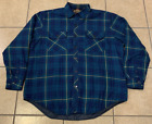 Men's XL Greatland Sportswear Quilted Lined Plaid Flannel Shirt Jacket Shacket
