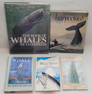 Mixed Lot of 5 Fiction & Non-Fiction Books about Whales - Various Authors, HB/PB