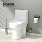 HOROW Small Compact One Piece Toilet Power Dual Flush W/Soft Closing UF Seat