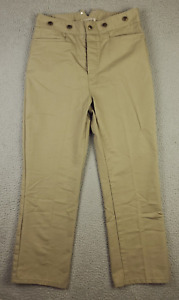 Classic Old West Styles Frontier Pants Cotton Canvas Cinch Back Khaki Size 34x30