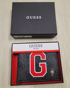 MENS GUESS BIFOLD BLACK WALLET WITH ORIGINAL GIFT BOX