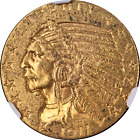 1911-P Indian Gold $5 NGC MS62 Nice Luster Strong Strike
