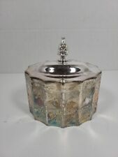 Godinger Silver Co. 1991 Silver Plated Victorian Style Etched Jewelry Box Lined