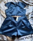 💖 Brand new miss selfridge, blue two piece hot pants/shorts and top set 💖