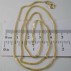 SOLID 18K YELLOW GOLD CHAIN NECKLACE WITH EAR LINK 17.71 INCHES, MADE IN ITALY