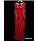 Sexy R&M Richards Size 22W Long Evening Gown Red With Lace