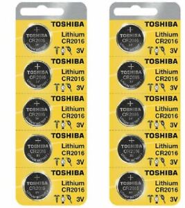 10 New Original Toshiba CR2016 CR 2016 3V LITHIUM BATTERY BR2016 DL2016 Watch