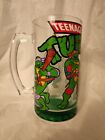 VINTAGE  HUGE HEAVY Teenage Mutant Ninja Turtles Glass Mug Stein 1.5 L TMNT 9 in