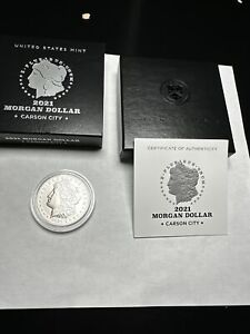 2021-CC $1 Morgan Silver Dollar - Carson City Privy Mark - Box COA rare limited