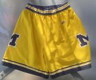 Vintage Nike Michigan Wolverines NCAA Basketball Shorts Large Fab 5 Five 90s USA