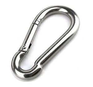 Large Carabiner Clip5-1/2 Inch Heavy Duty Stainless Steel Spring Snap Hook for