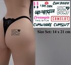 Set Cum Slut Temporary Tattoo Lower Back Waist Tattoo Sexy Women Butt Hotwife