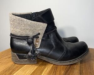 Rieker Womens Fee 93 Black Faux a Ankle Boots Shoes 40 (B,M) BHFO 6706