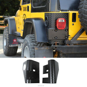 2x Rear Taillight Armor Corner Guards Protector Cover for Jeep Wrangler TJ 97-06