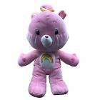 Care Bears Cheer Bear Plush Stuffed Animal Toy Pink Heart Rainbow 16” 2007