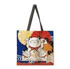 Japanese Lucky Cat Tote Women Shoulder Bag Shopping Bag Casual Tote