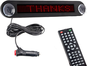 Dc 12V Remote Led Car Sign Programmable Scrolling Message Sign Board for Car, Sh