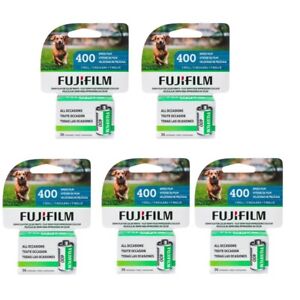 5 Rolls Fujifilm Fuji 400 Color Negative 35mm Film, 36 Exposure