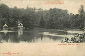 Postcard 1908 Sharpham on the Dart UK Hold to light transparency UK24-356