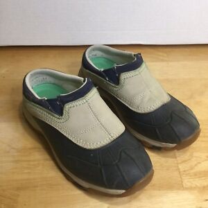 L.L. Bean Storm Chaser Low Slip-on Duck Shoes Womens Size 8M Brown Waterproof
