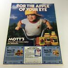 VTG Retro 1986 Mott's Apple-Based Juices & Sauces Print Ad Coupon