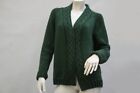 Vintage Handmade Hand Knit Green Sweater Cardigan