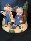 New ListingYankee Candle Scarecrows Hill Couple Jar Candle Topper Lid Fall Autumn Red Barn