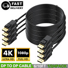 1/2/4 Pack Display Port to DP Male to Male cord-4K@60Hz PC TV Video Cable 6/10ft