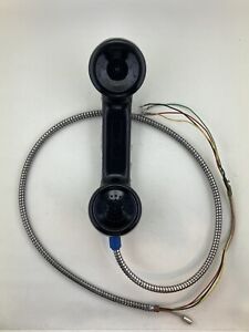 Payphone Handset Refurbished 32” Armored Flex Cord W/lanyard  AND NEW PLASTIC