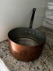 New ListingVintage Copper Pot Sauce Pan Brass Handle Made In France Heavy 8” x 4”