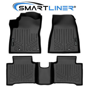 SMARTLINER Custom Fit Floor Mats 2 Row Liner Set Black 2023-2024 Kia Niro Hybrid