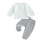 Baby Kids Boys two-piece clothing contrasting T-shirt paired with long pants