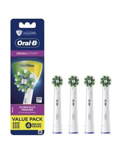 Oral-B Cross Action Electric Toothbrush Replacement Heads 4 Count