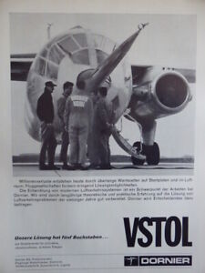 3/1970 PUB DORNIER V/STOL DO 31 E3 AIRCRAFT AIRCRAFT ORIGINAL GERMAN AD