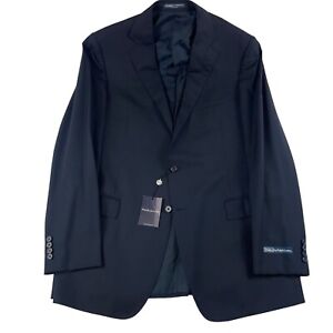 Polo Ralph Lauren X Corneliani Navy Pure Extrafine Wool Men Blazer Size 44L NWT