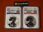 2021 W & S REVERSE PROOF SILVER EAGLE SET NGC PF70 MERCANTI GAUDIOSO SIGNED MES