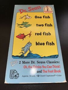 VHS Dr Seuss - One Fish Two Fish Red Fish Blue Fish Thinks Think Foot Book 1992
