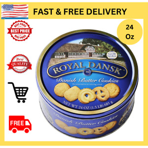 royal dansk danish cookies tin butter 24 ounce